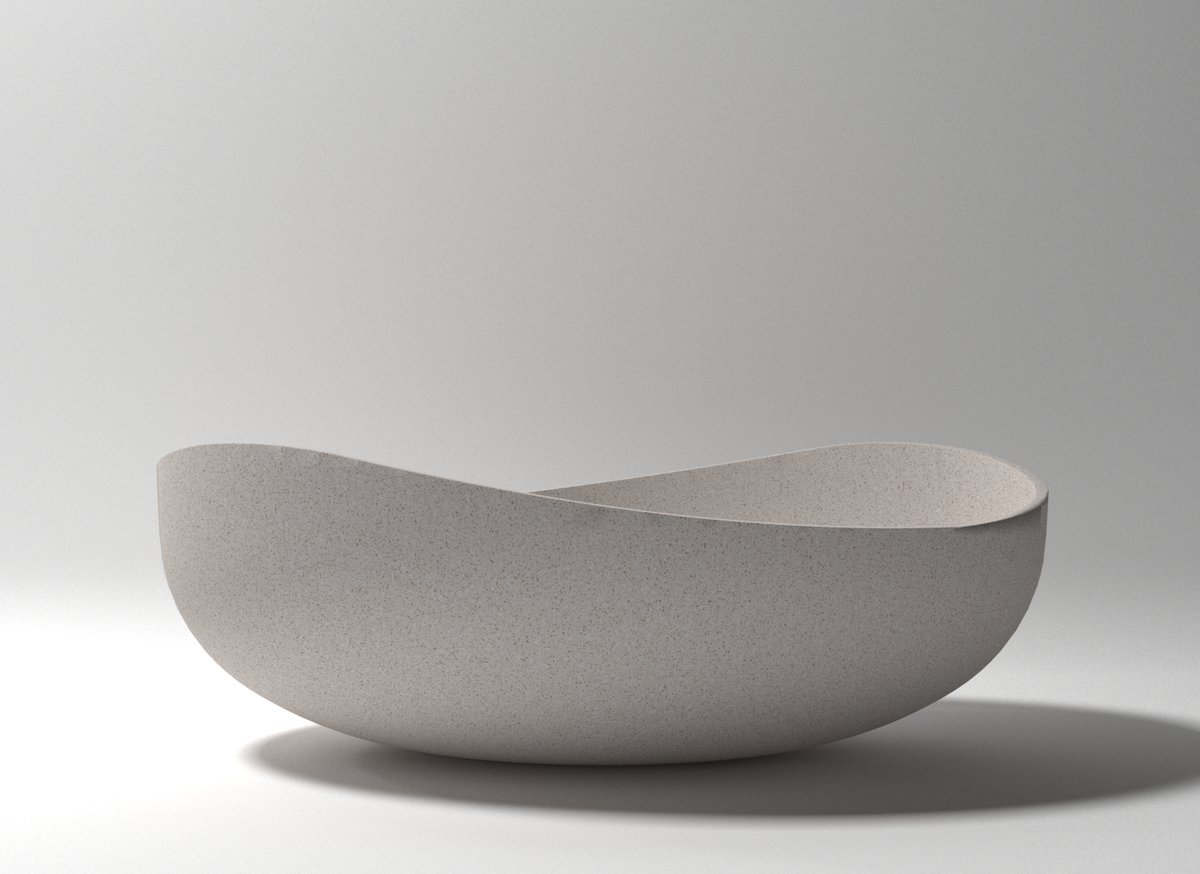 Onda Freestanding Bath in Ivory