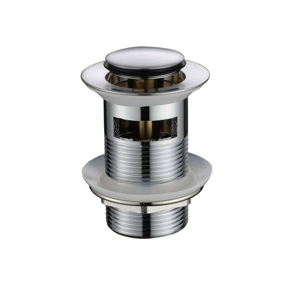 Pop-Up Waste 32mm With Overflow - Brushed Chrome (PW32BC)