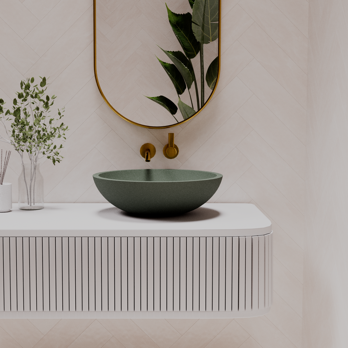 Pearl above counter basin — front view