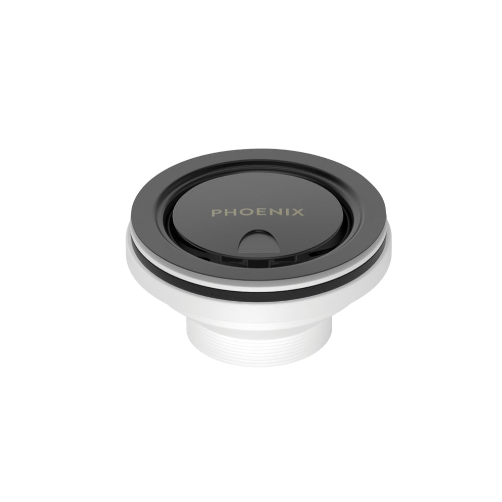 Covered Sink Basket Waste - Matte Black