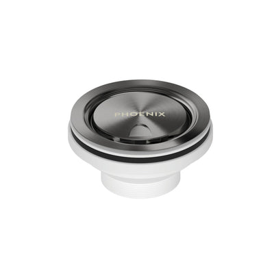 Covered Sink Basket Waste - Brushed Carbon