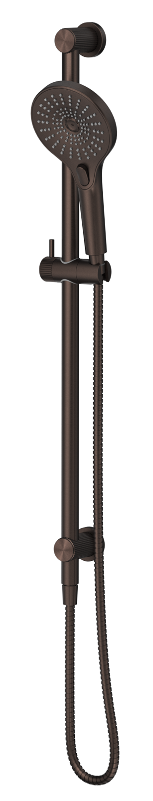 Mica Fluted Shower Rail - Dusk Bronze