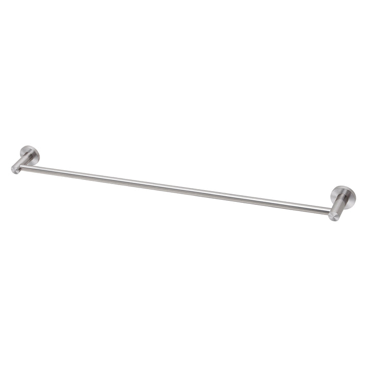 Radii Single Towel Rail 800mm Round Plate - Stainless Steel