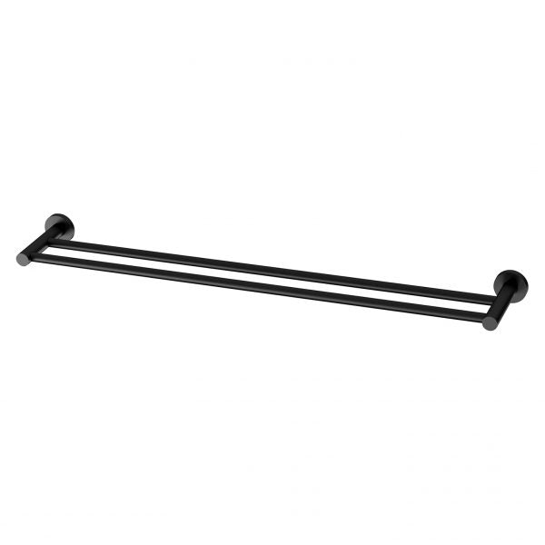 Radii Double Towel Rail 800mm - Matte Black