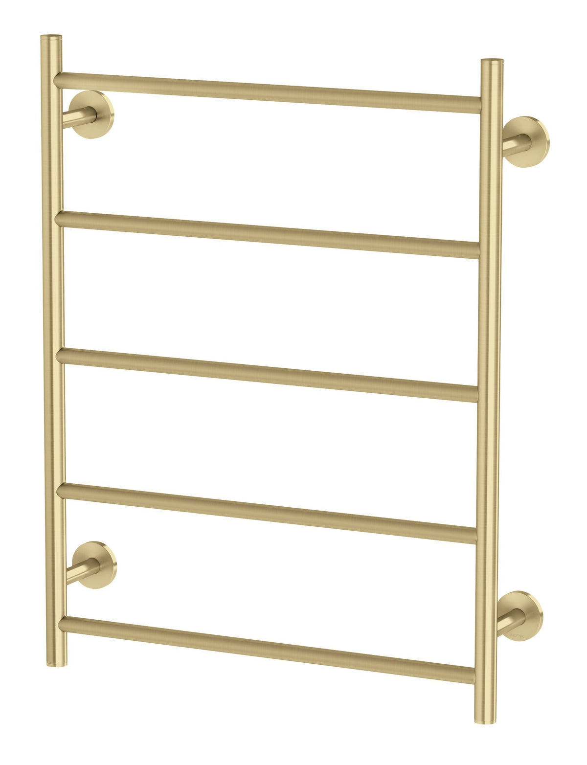 Radii Heated Towel Ladder 550 x 740mm Round Plate - Brushed Gold