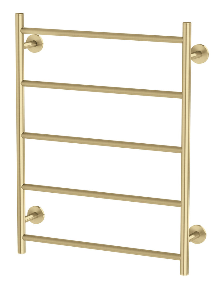Radii Heated Towel Ladder 550 x 740mm Round Plate - Brushed Gold