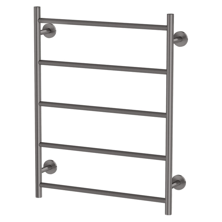 Radii Heated Towel Ladder 550 x 740mm Round Plate - Brushed Carbon