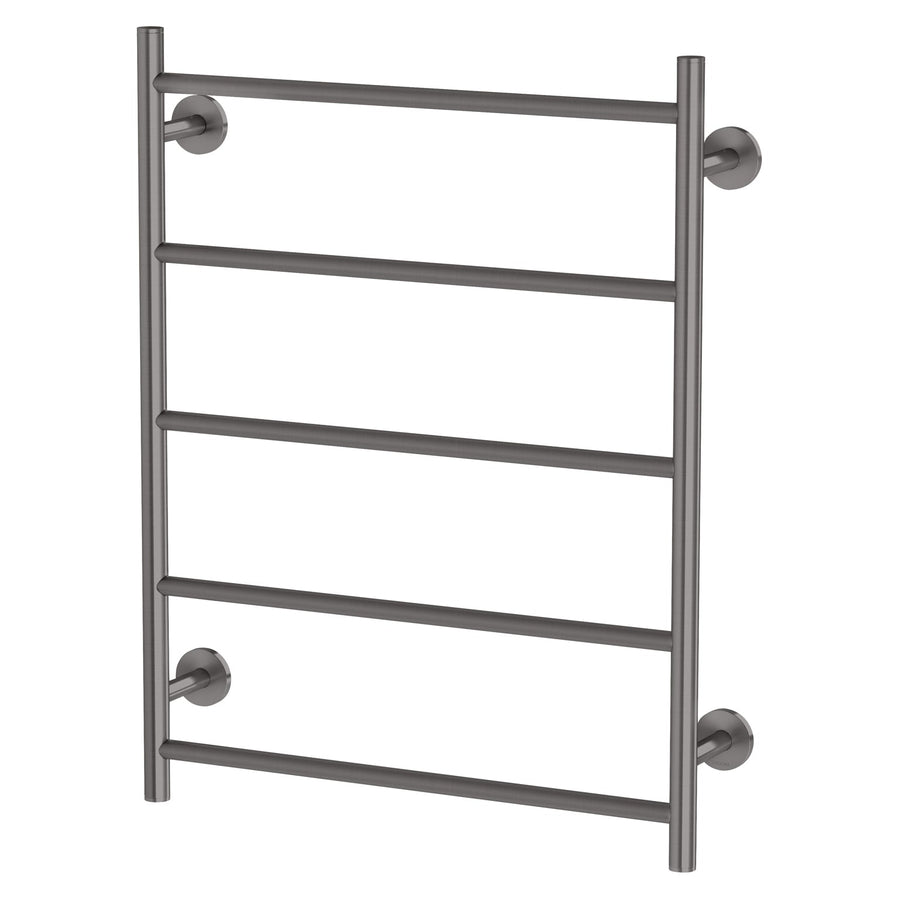Radii Heated Towel Ladder 550 x 740mm Round Plate - Brushed Carbon