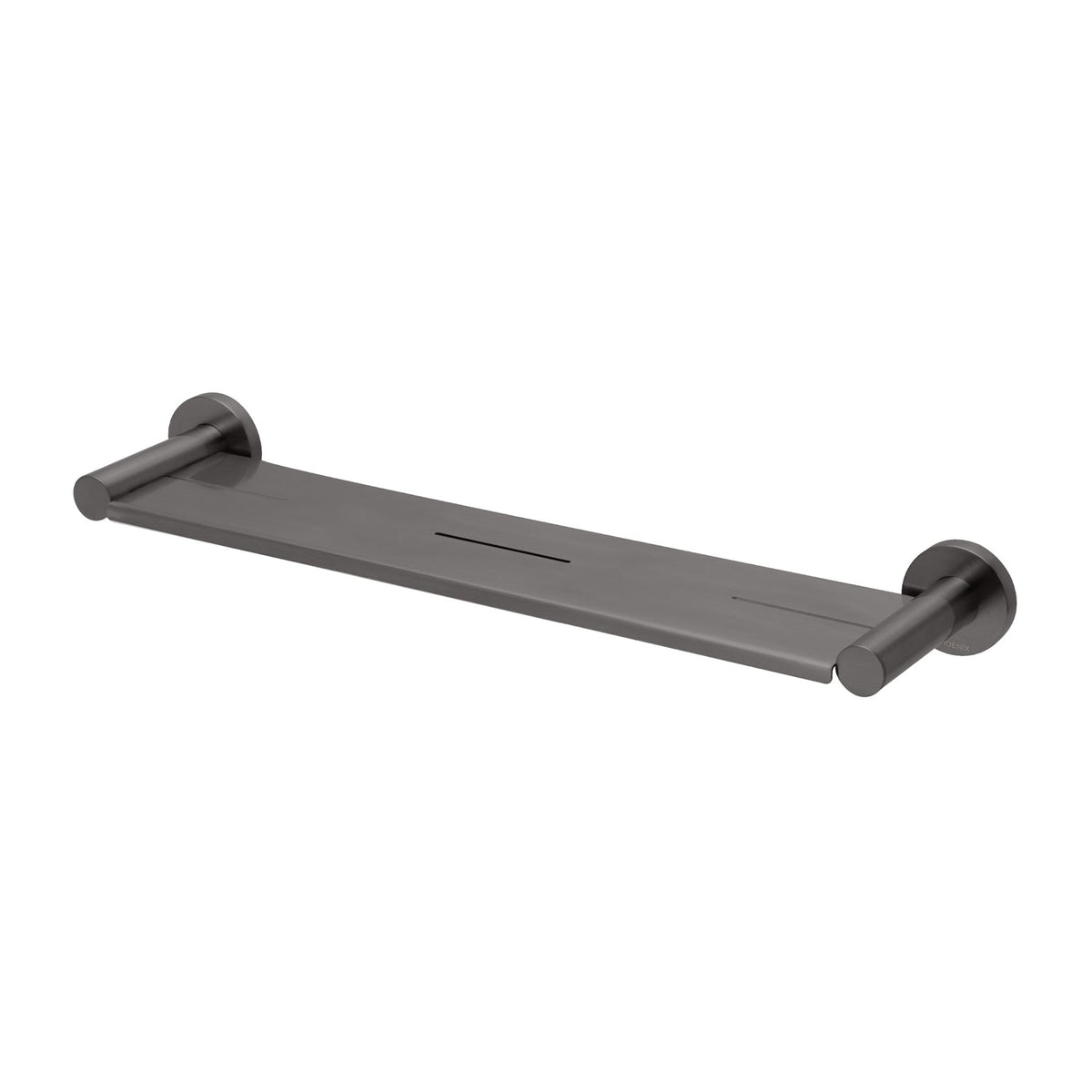 Radii Metal Shelf Round Plate - Brushed Carbon
