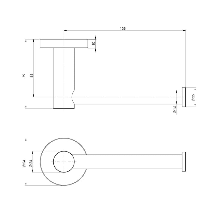 Radii Toilet Roll Holder - Brushed Carbon