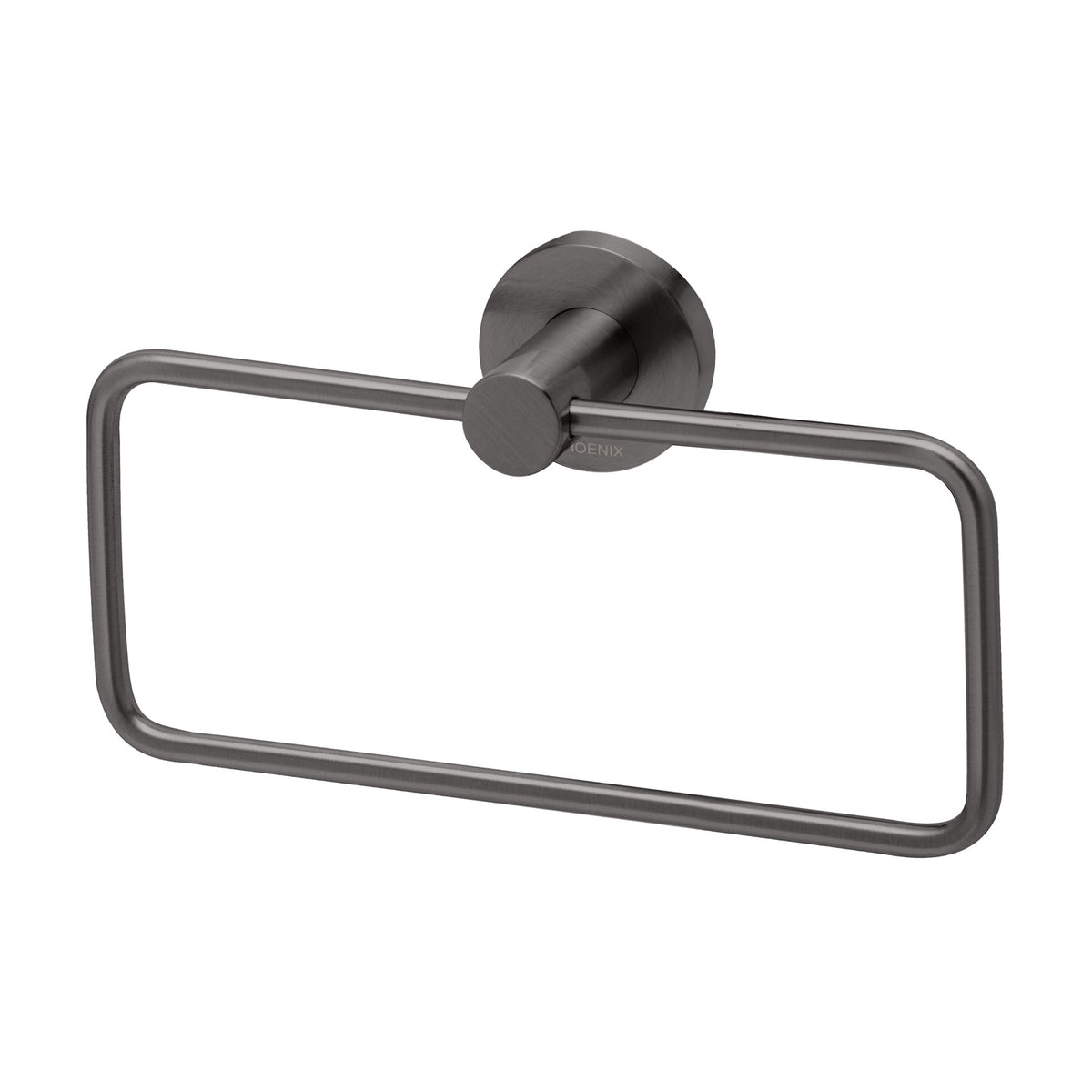 Radii Hand Towel Holder Round Plate - Brushed Carbon