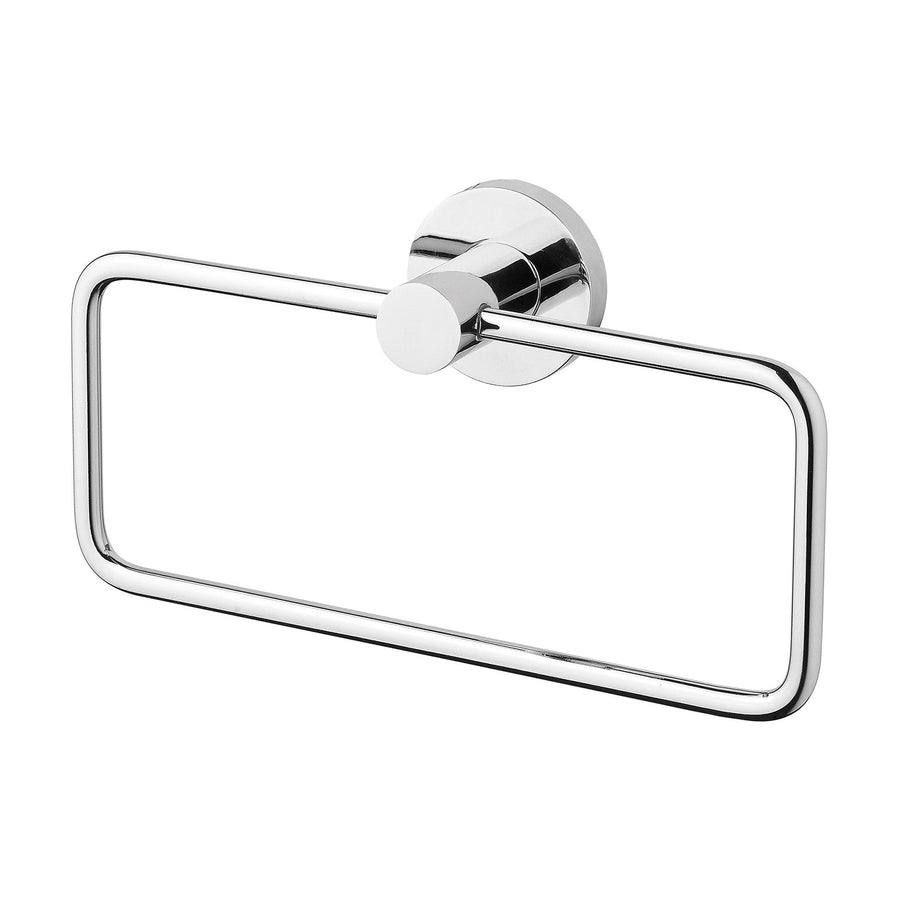 Radii Hand Towel Holder Round Plate - Chrome