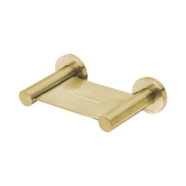 Radii Soap Dish Holder - Brushed Gold