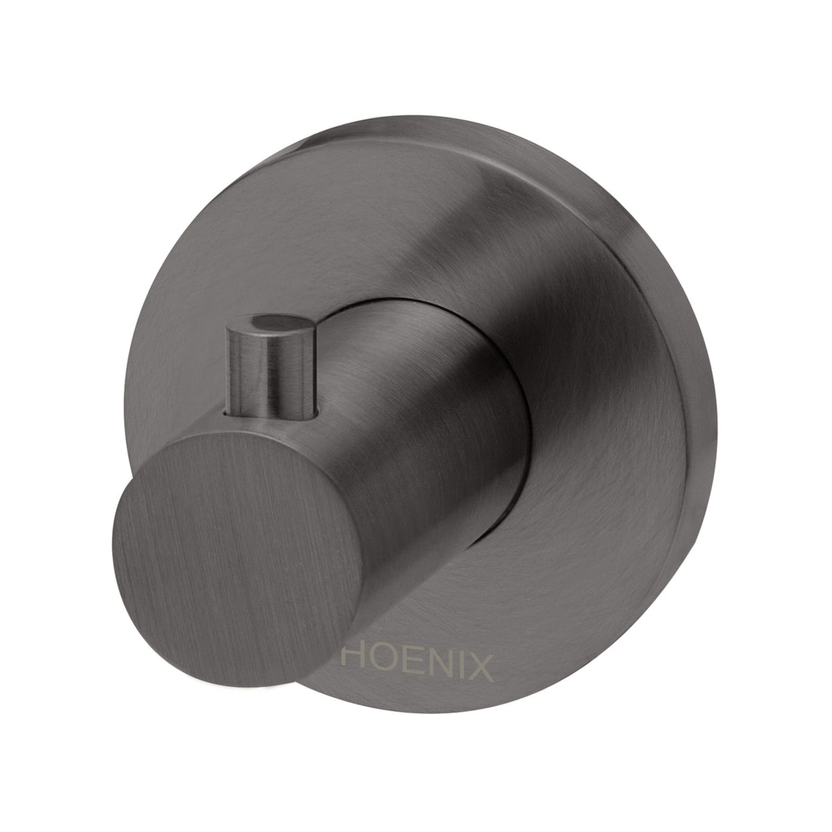Radii Robe Hook Round Plate - Brushed Carbon