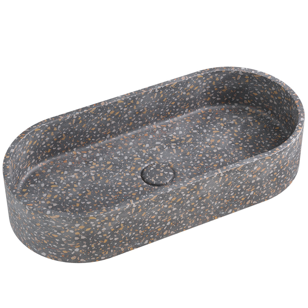 Jada Pill Concrete Above Counter Basin - Lunar Terrazzo