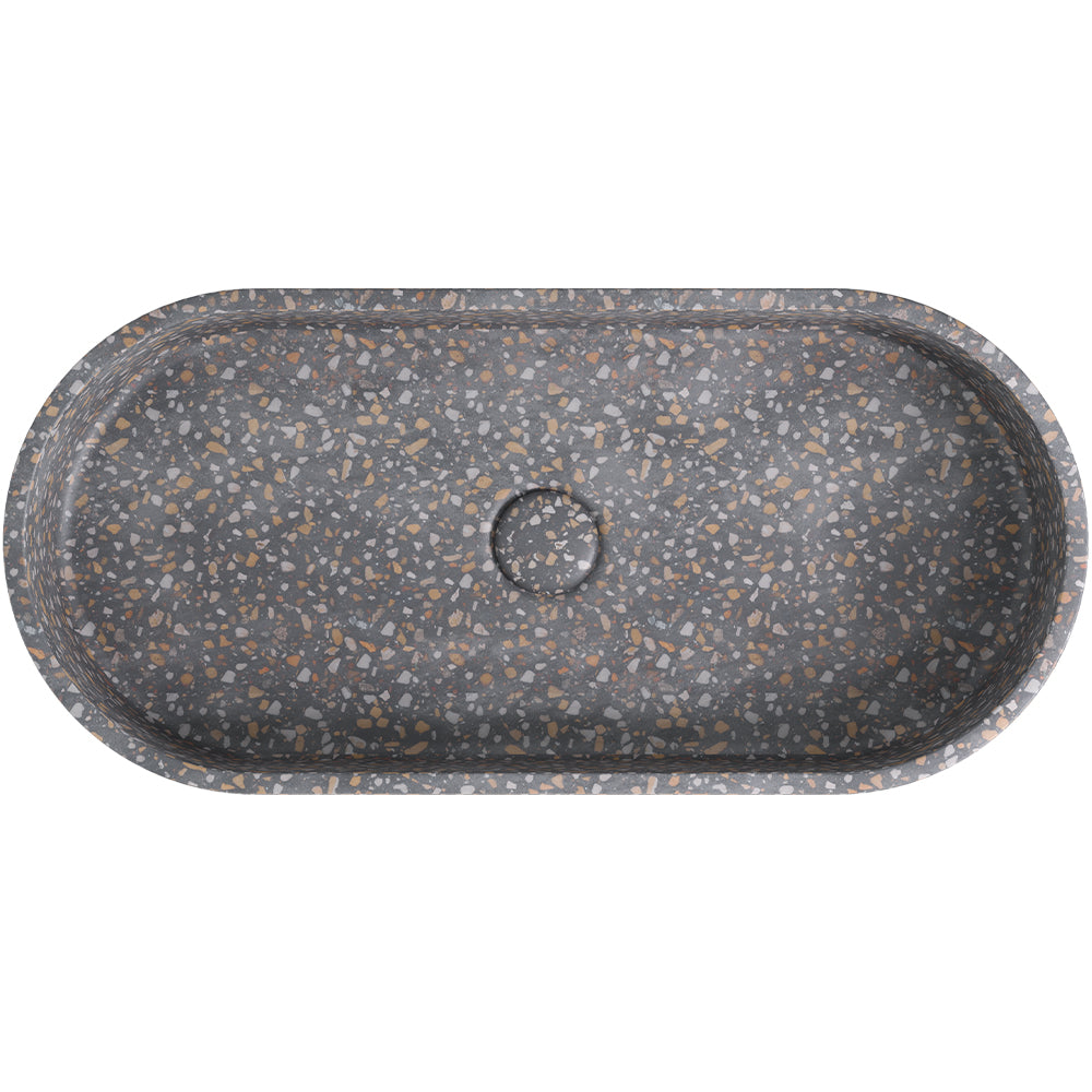 Jada Pill Concrete Above Counter Basin - Lunar Terrazzo