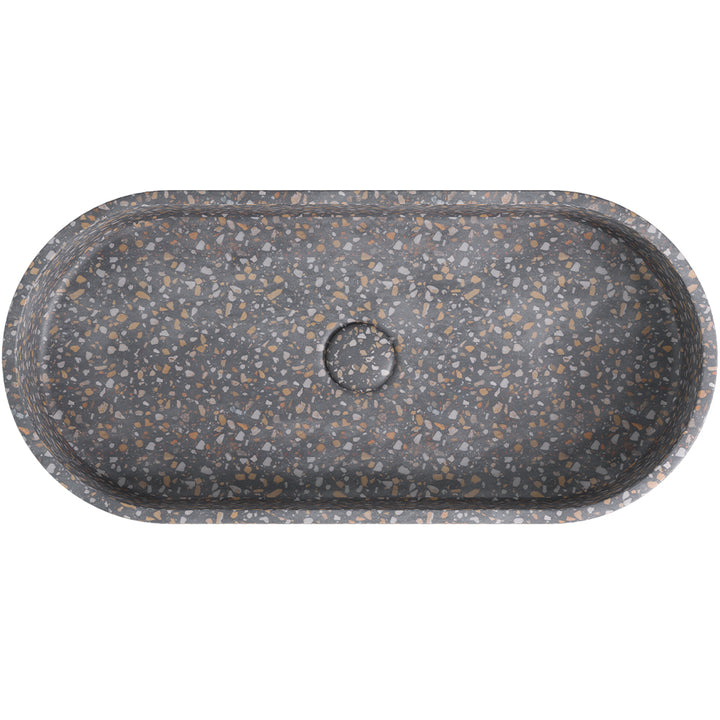 Jada Pill Concrete Above Counter Basin - Lunar Terrazzo