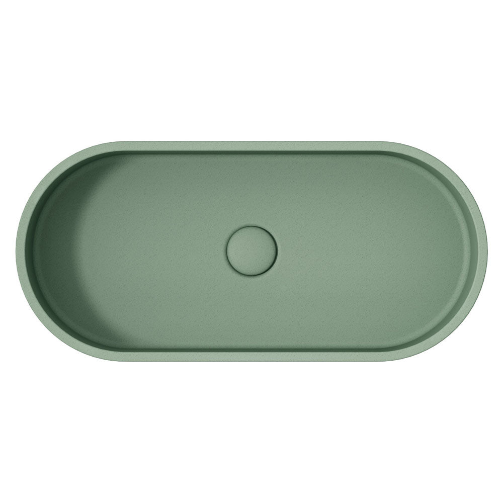 Jada Pill Concrete Above Counter Basin - Sage