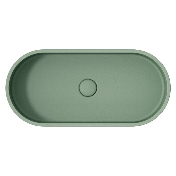 Jada Pill Concrete Above Counter Basin - Sage
