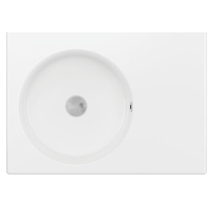 Reba Left Bowl Wall Basin - Gloss White