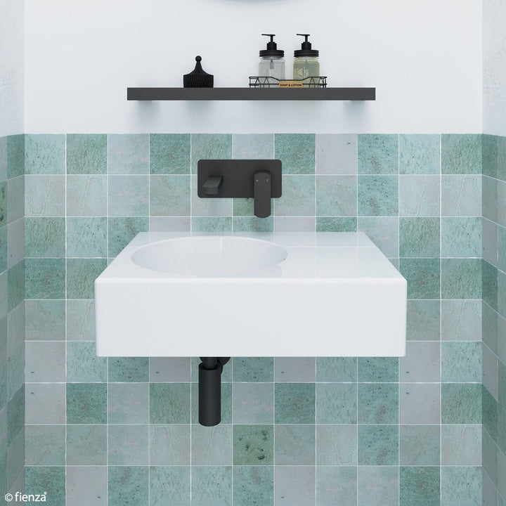 Reba Left Bowl Wall Basin - Gloss White