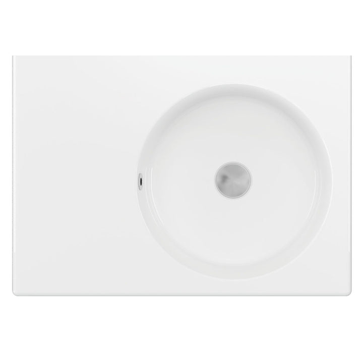 Reba Right Bowl Wall Basin - Gloss White