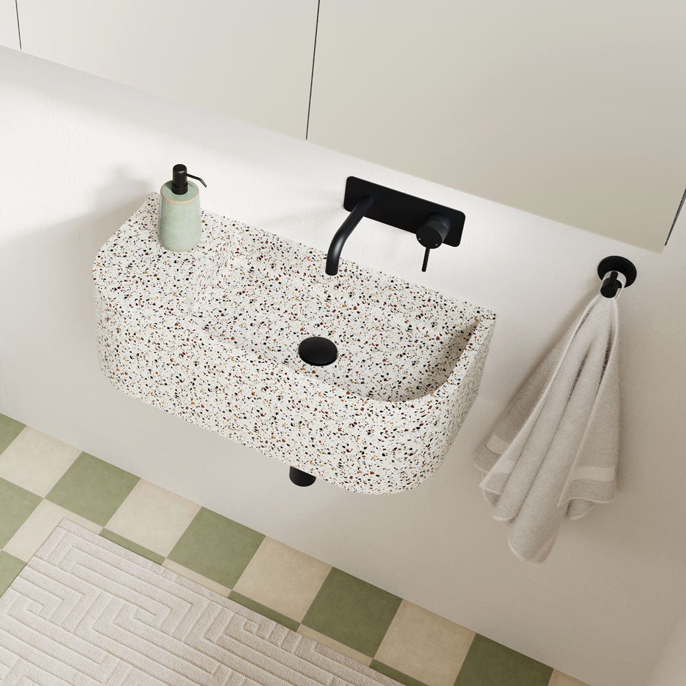 Blanca Concrete Wall Basin - Terrazzo