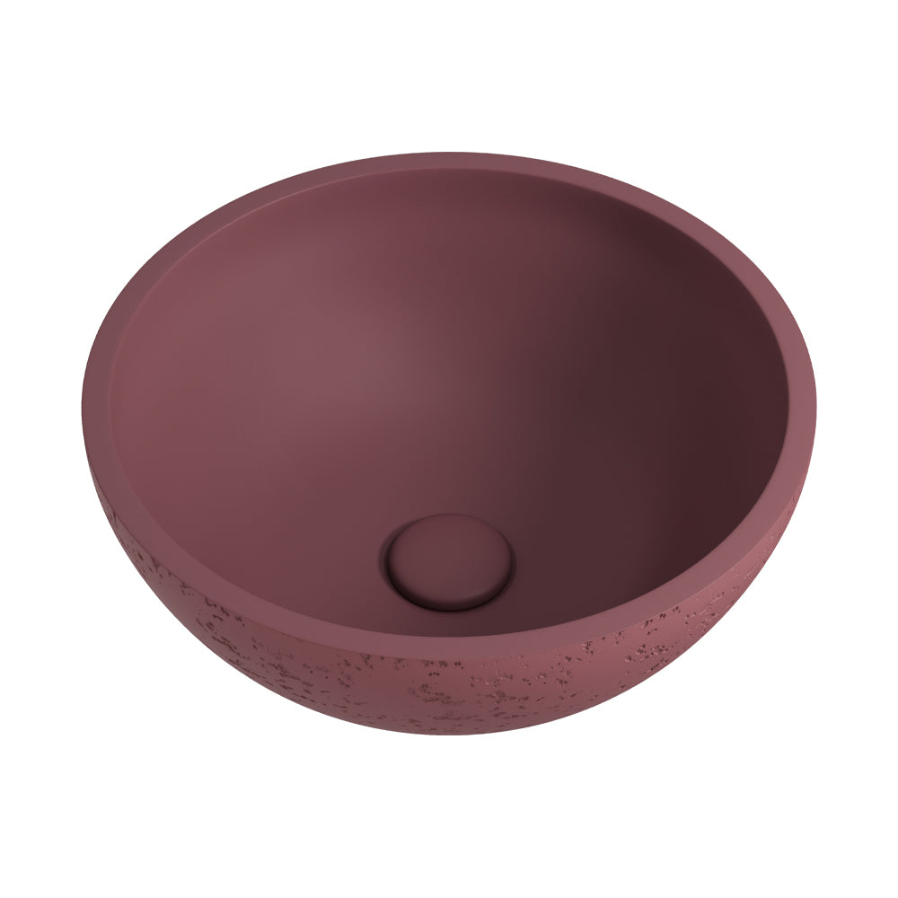 Alba Round Concrete Above Counter Basin - Mulberry