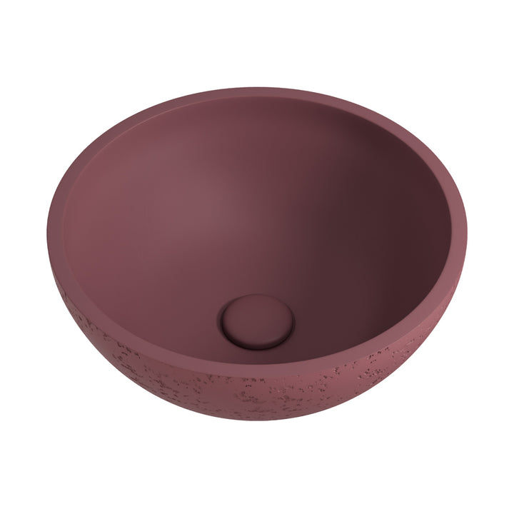 Alba Round Concrete Above Counter Basin - Mulberry