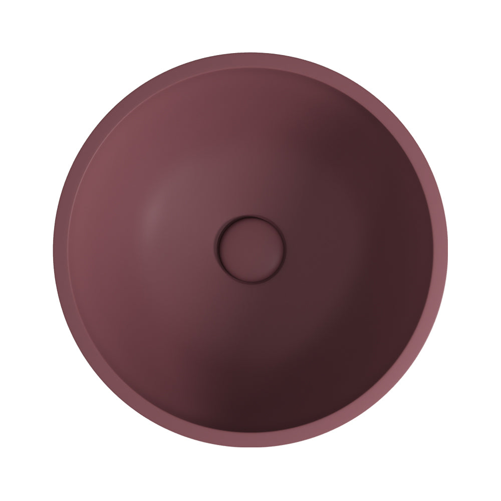 Alba Round Concrete Above Counter Basin - Mulberry