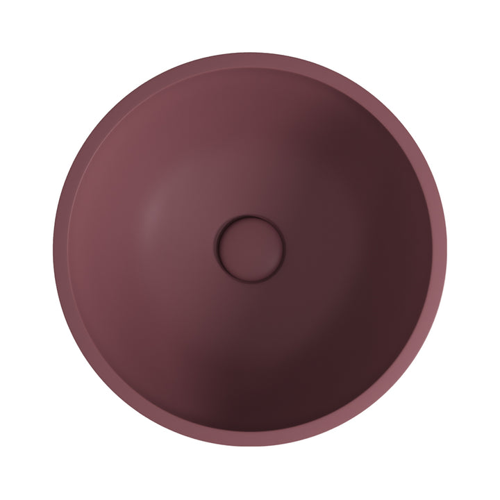 Alba Round Concrete Above Counter Basin - Mulberry