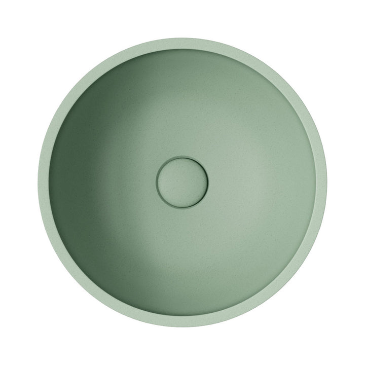 Alba Round Concrete Above Counter Basin - Sage