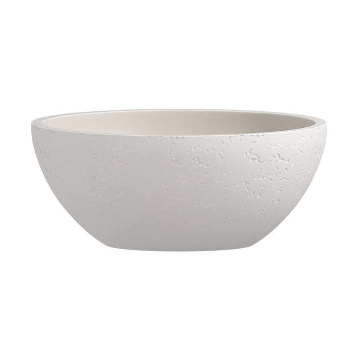 Alba Round Concrete Above Counter Basin - Vanilla