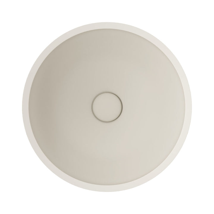 Alba Round Concrete Above Counter Basin - Warm White