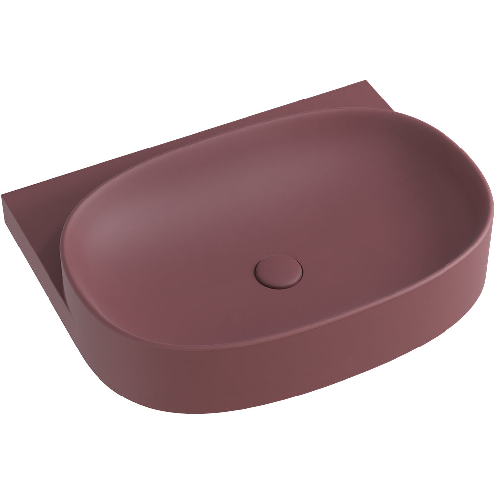 Paloma Pill Concrete Wall Hung Basin - Mulberry