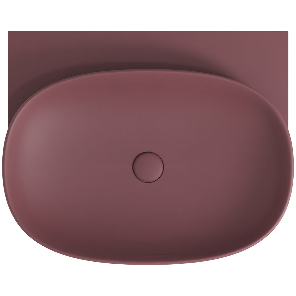 Paloma Pill Concrete Wall Hung Basin - Mulberry
