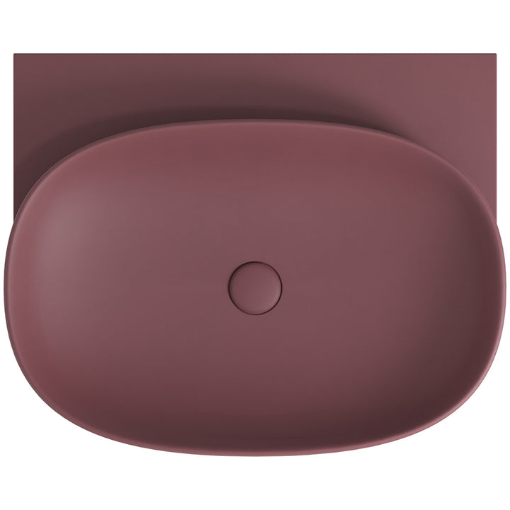 Paloma Pill Concrete Wall Hung Basin - Mulberry