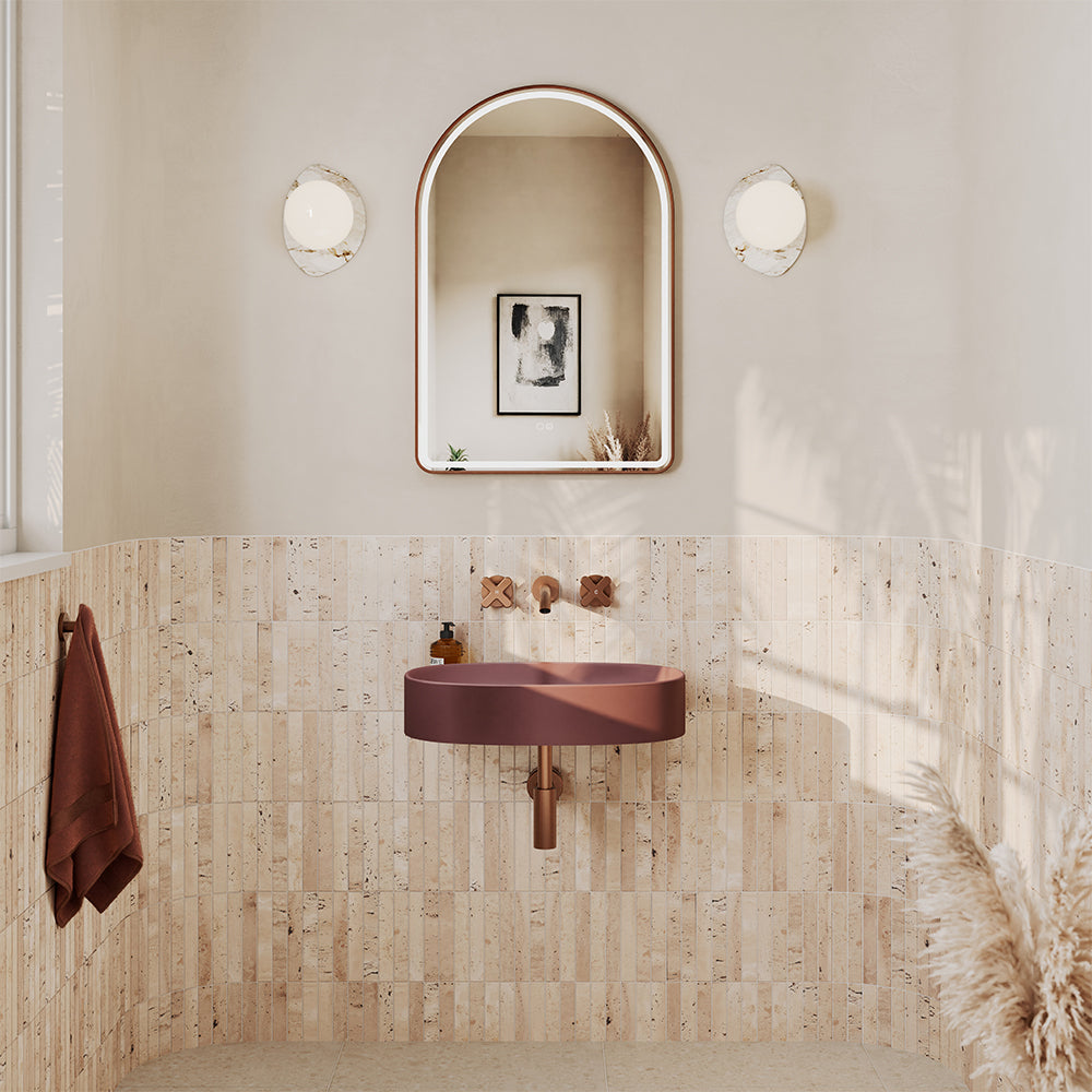 Paloma Pill Concrete Wall Hung Basin - Mulberry