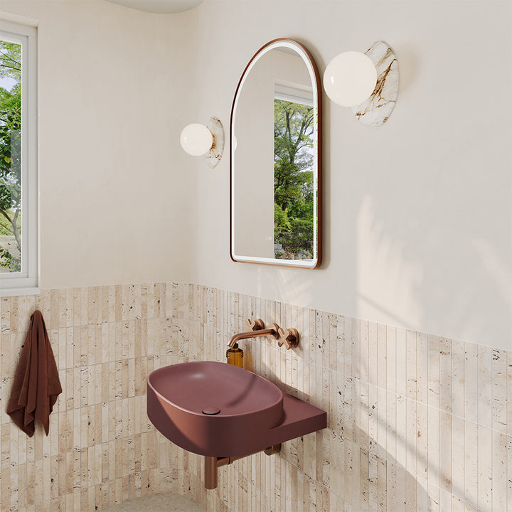 Paloma Pill Concrete Wall Hung Basin - Mulberry