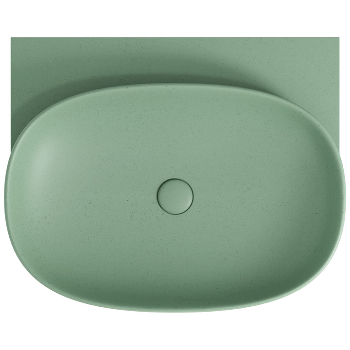 Paloma Pill Concrete Wall Hung Basin - Sage