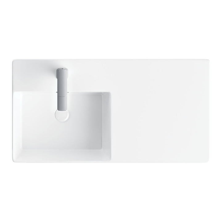 Petra 800 Left-Hand Wall Basin - Gloss White