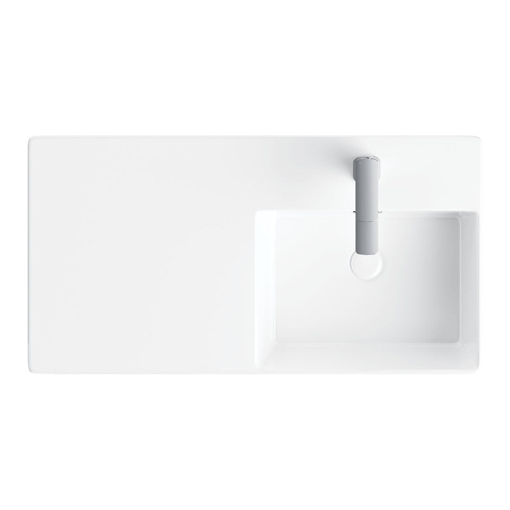 Petra 800 Right-Hand Wall Basin - Gloss White