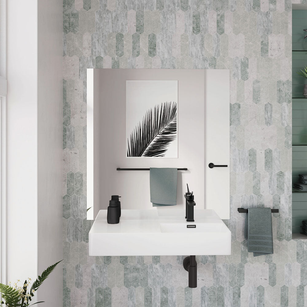 Petra 800 Right-Hand Wall Basin - Gloss White