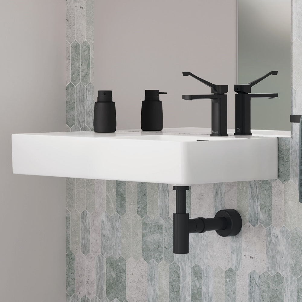 Petra 800 Right-Hand Wall Basin - Gloss White