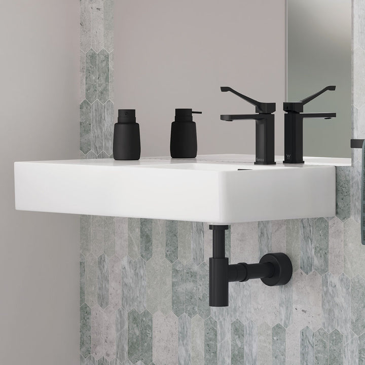 Petra 800 Right-Hand Wall Basin - Gloss White
