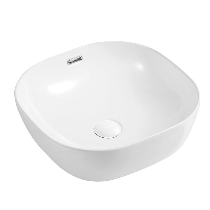 Koko 420 Above Counter Basin with Overflow - Gloss White