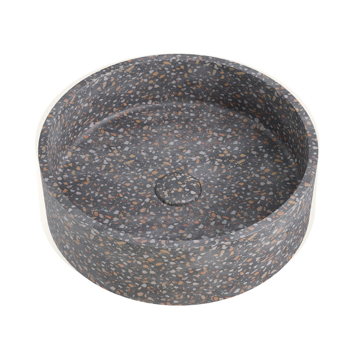 Jada Round Concrete Above Counter Basin - Lunar Terrazzo