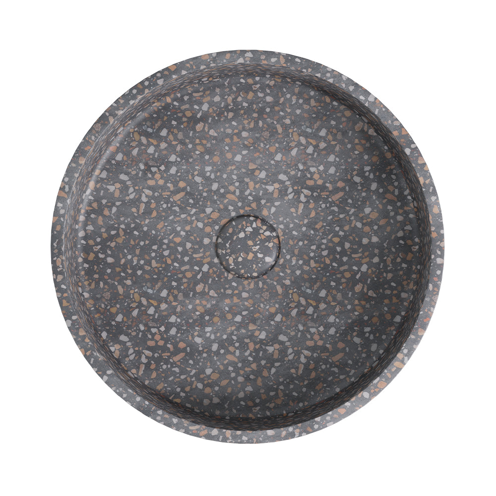 Jada Round Concrete Above Counter Basin - Lunar Terrazzo