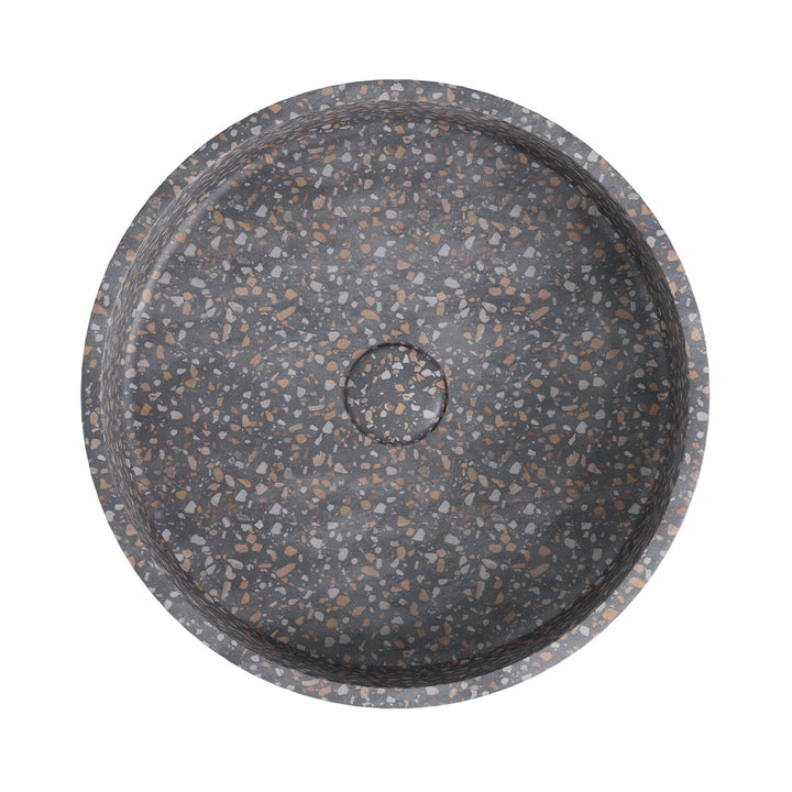 Jada Round Concrete Above Counter Basin - Lunar Terrazzo