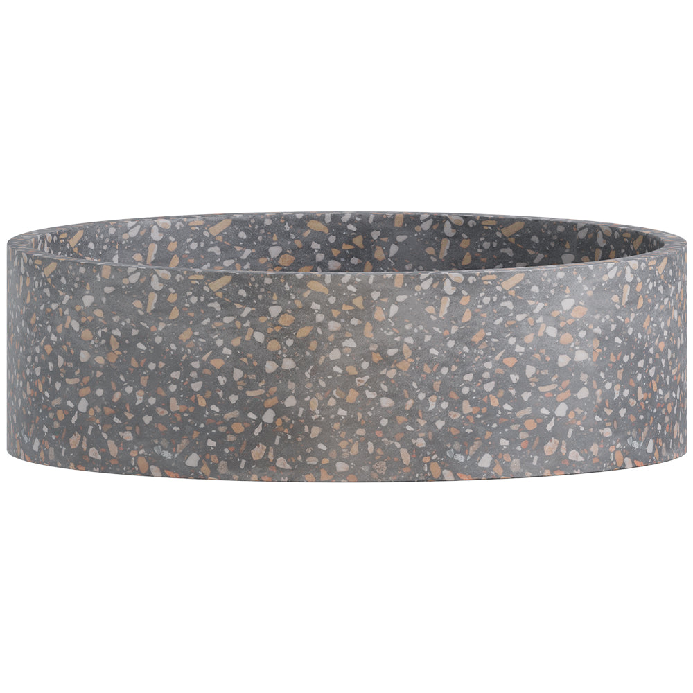 Jada Round Concrete Above Counter Basin - Lunar Terrazzo